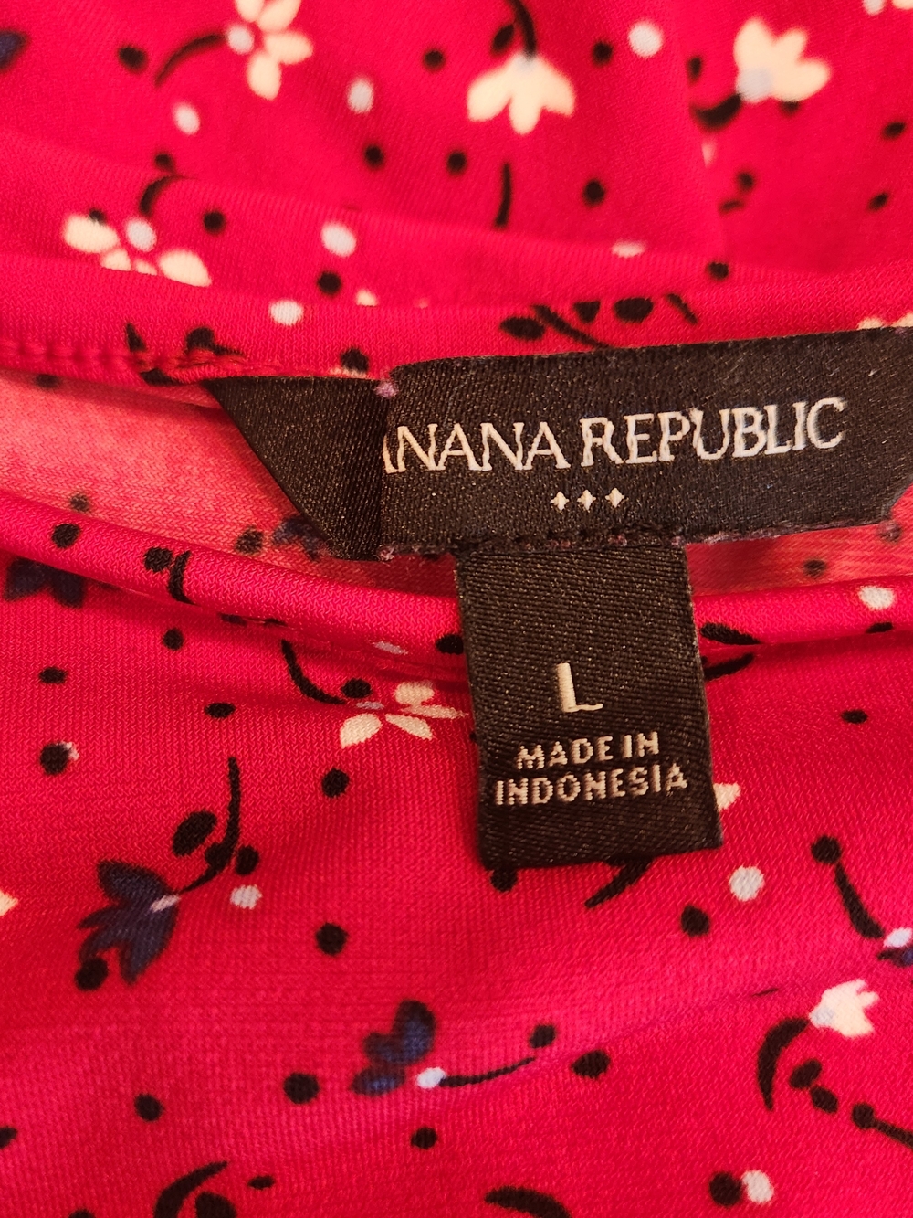 Banana Republic Red Long-Sleeve Floral Tie-Waist Dress Size L Cottagecore Flowy - Picture 10 of 12